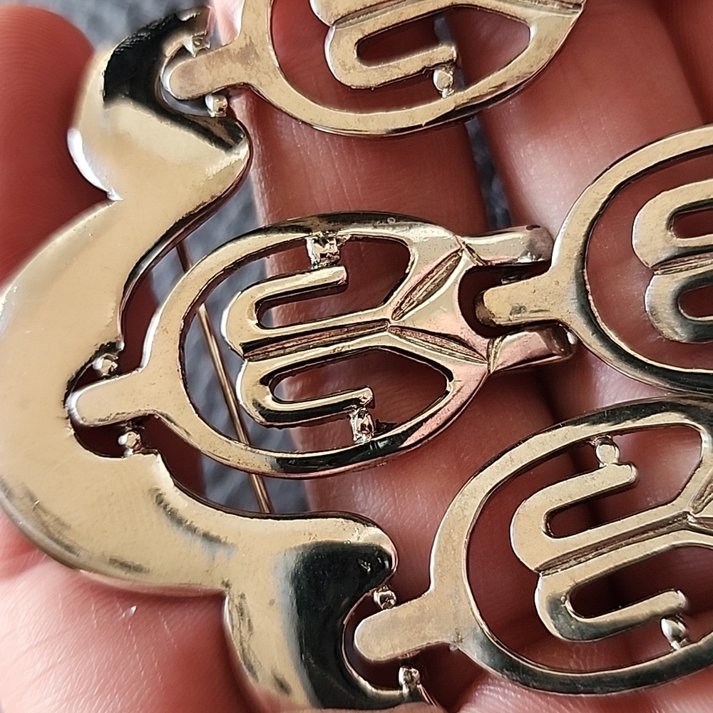 Vtg Kramer Silver Statement Brooch - image 6